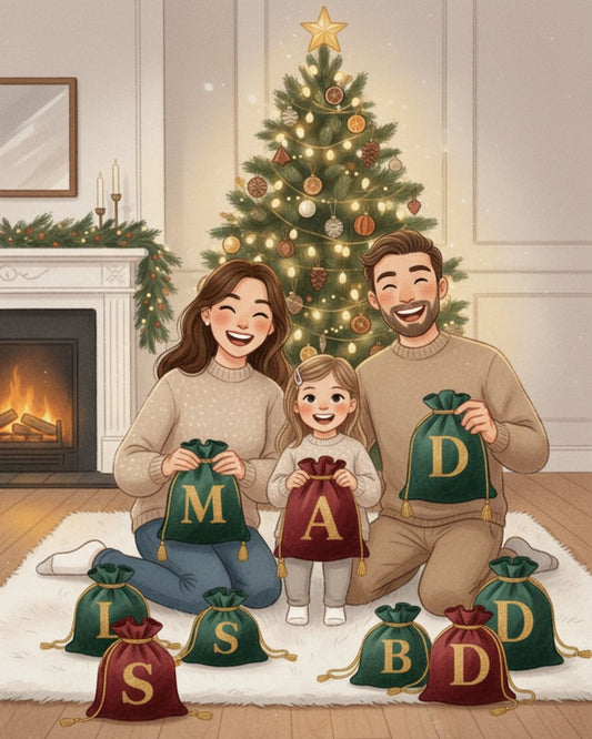 Nachhaltige Weihnachtsgeschenke Ideen: Personalisierte Geschenkbeutel statt Einweg-Geschenkpapier