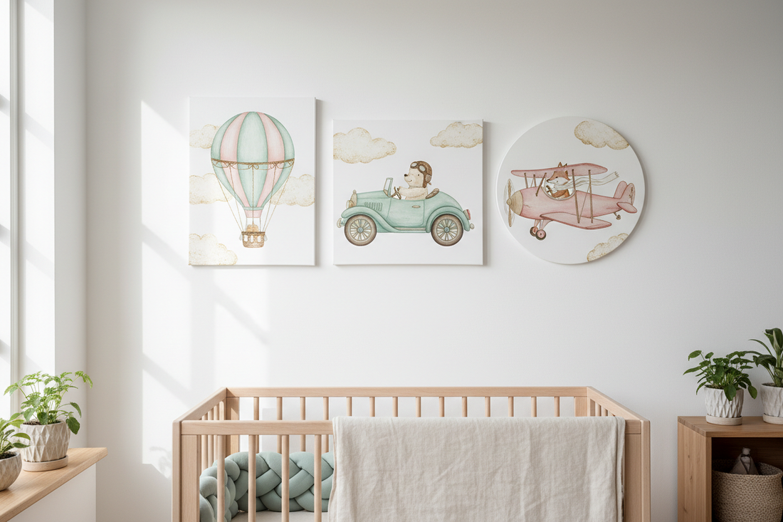 Handgemalte Acrylbilder als Wanddekoration Ideen fürs Kinderzimmer