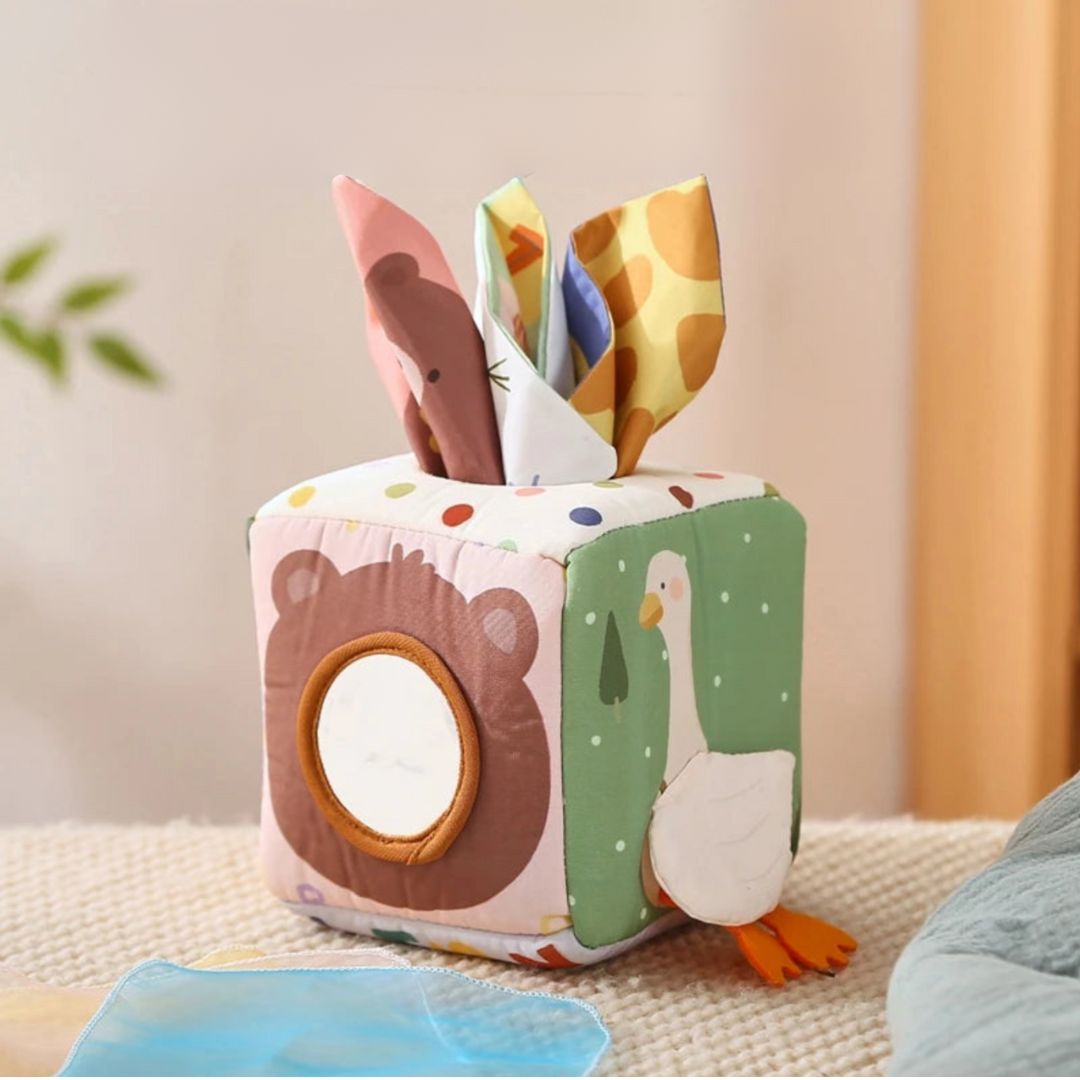 Baby Baumwoll Taschentuchbox mit Knistertücher