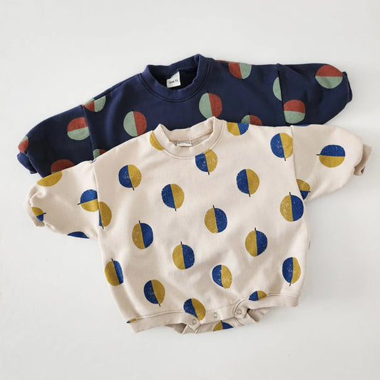 Baby Strampler mit Ballon-Muster in 2 Farben