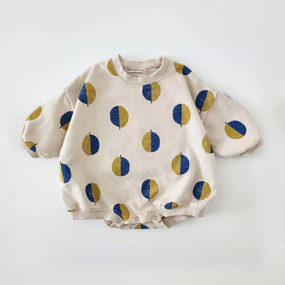 Baby Strampler mit Ballon-Muster in beige