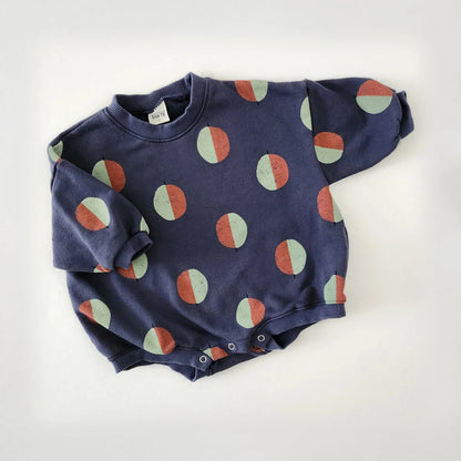 Baby Strampler mit Ballon-Muster in blau