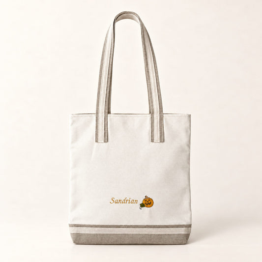 Stofftasche mit Kürbis- Herbsttasche-personalisiert