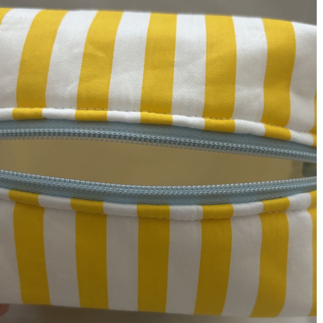 Bestickte Kulturtasche Kinder maritim Seepferdchen handgefertigt