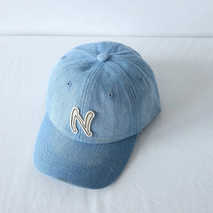 Denim Baseball Kappe für Mädchen und Junge in hellblau