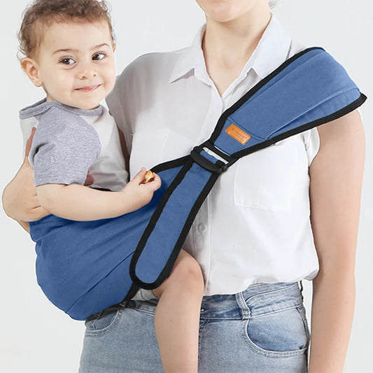 Babytrage Baumwolle Elasthan blau rückenschonend stylisch