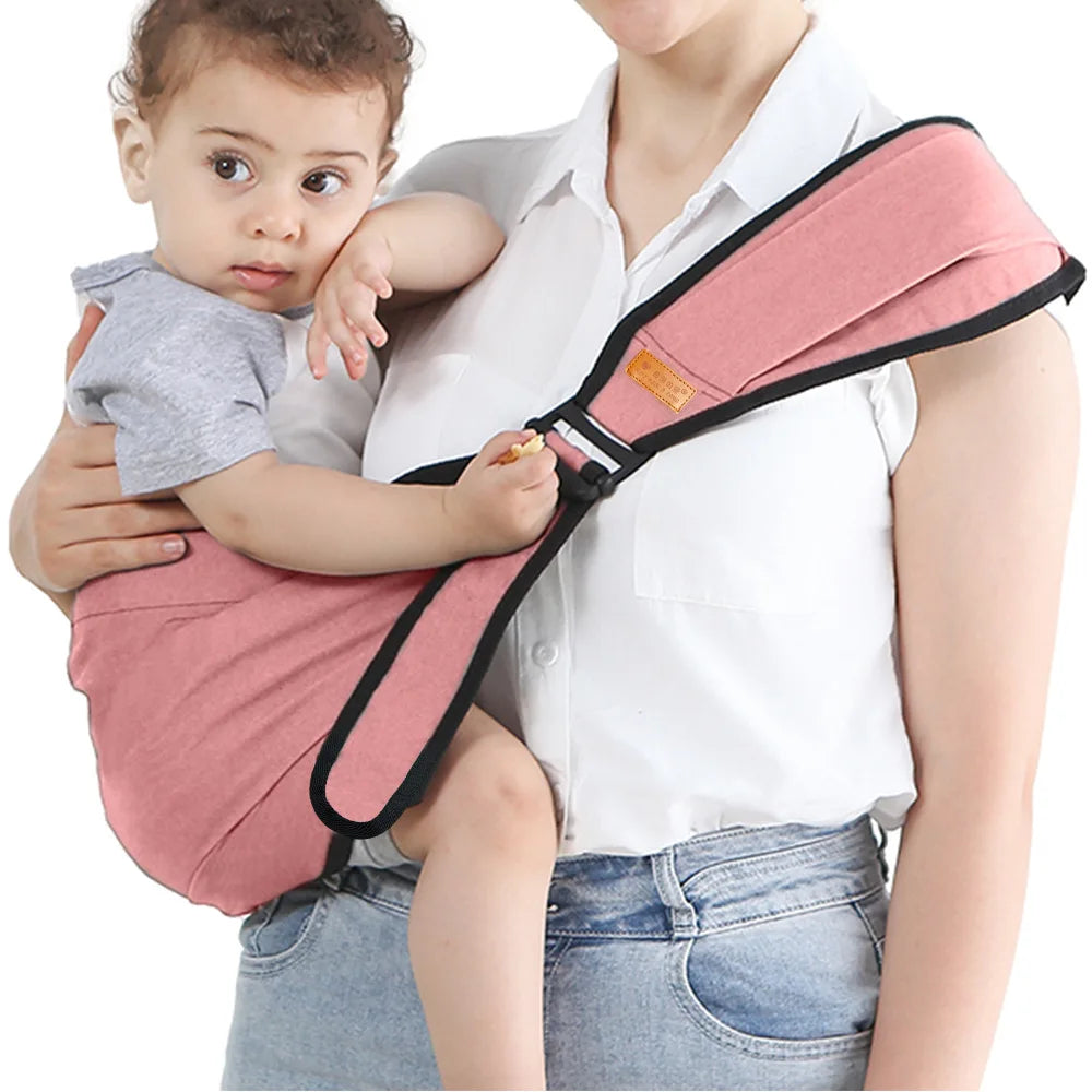 Babytrage Baumwolle Elasthan rosa stylisch beide Eltern