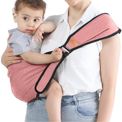 Babytrage Baumwolle Elasthan rosa stylisch beide Eltern