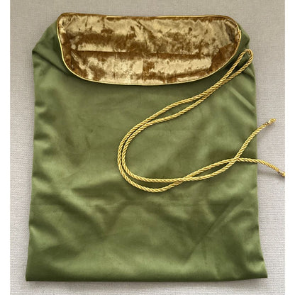 Nachhaltiger Geschenkbeutel Stoff grün - Handgefertigter Geschenkbeutel Weihnachten aus edlem Samt