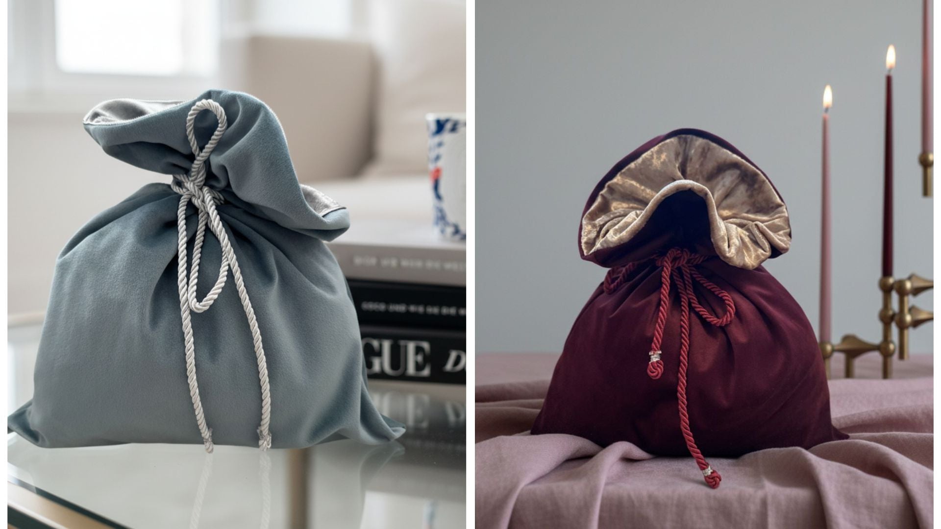 Handgemachte Geschenkbeutel aus stoff 