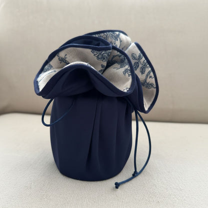 Handgefertigte Geschenkverpackung aus Stoff | Wiederverwendbar & Nachhaltig | 44cm Blau/Grün