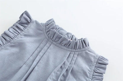 Leinen Romper in blau