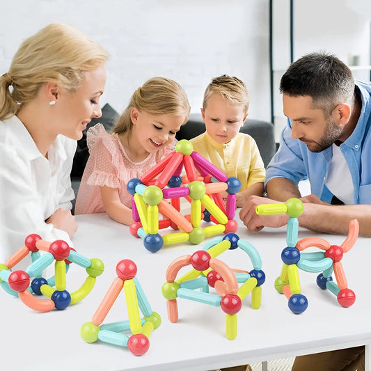 Magnetische Bausteine Montessori Familie Lernspielzeug 3-8 Jahre