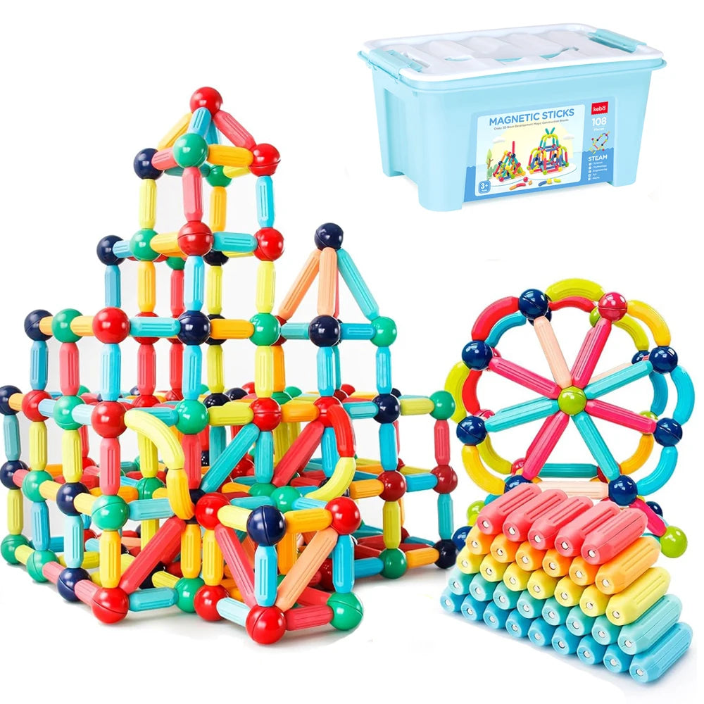 Magnetische Bausteine Aufbewahrungsbox Montessori-Prinzip