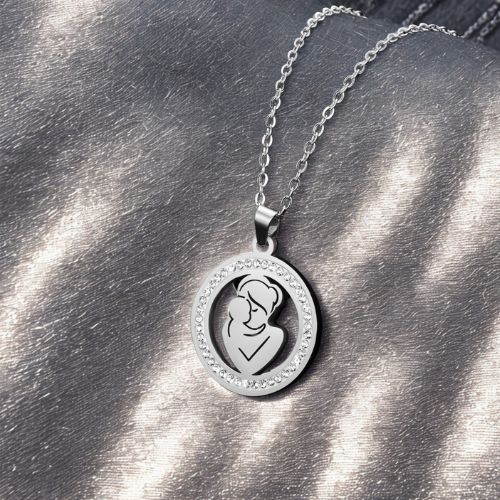 Mama Halskette Silber