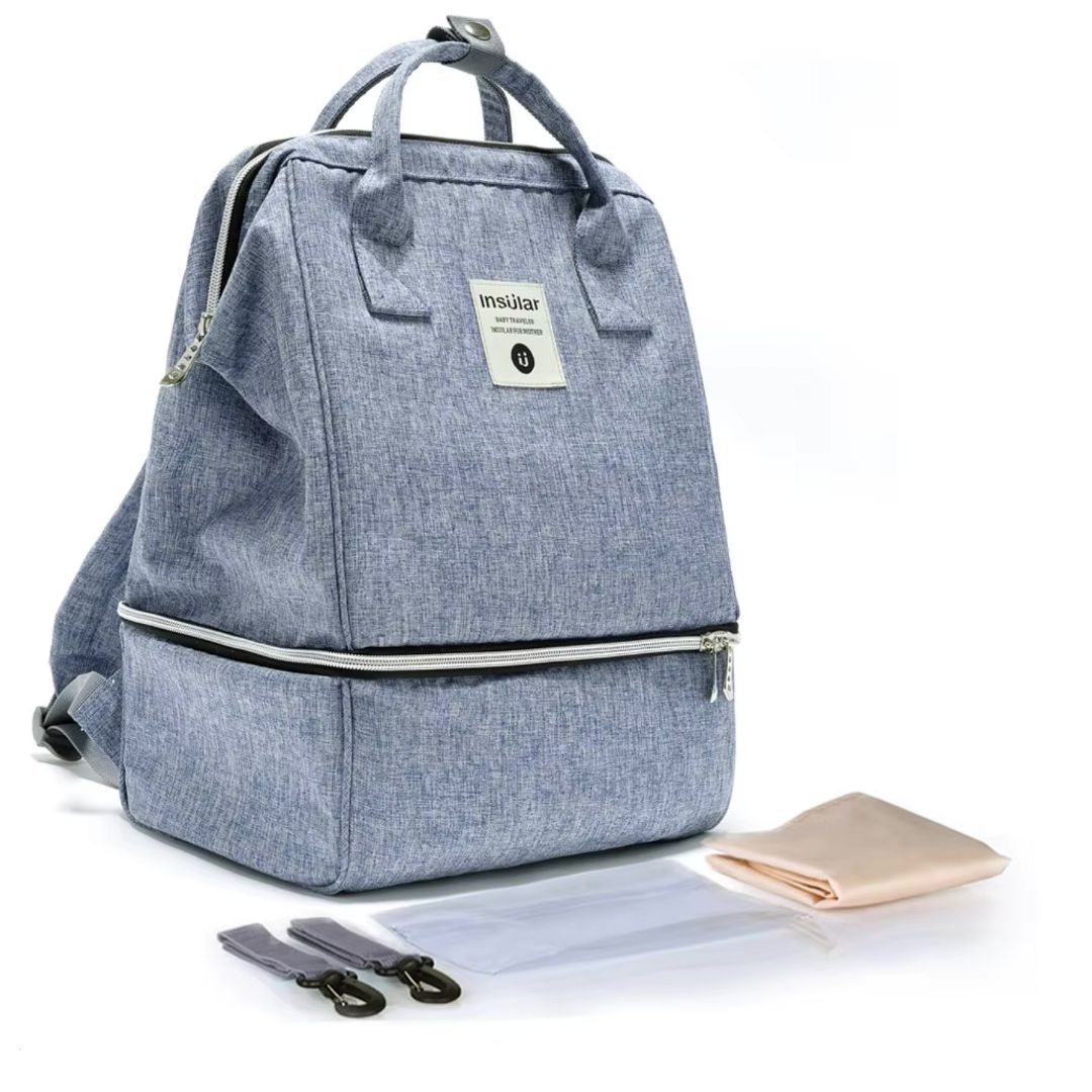 Mama Rucksack in hell blau