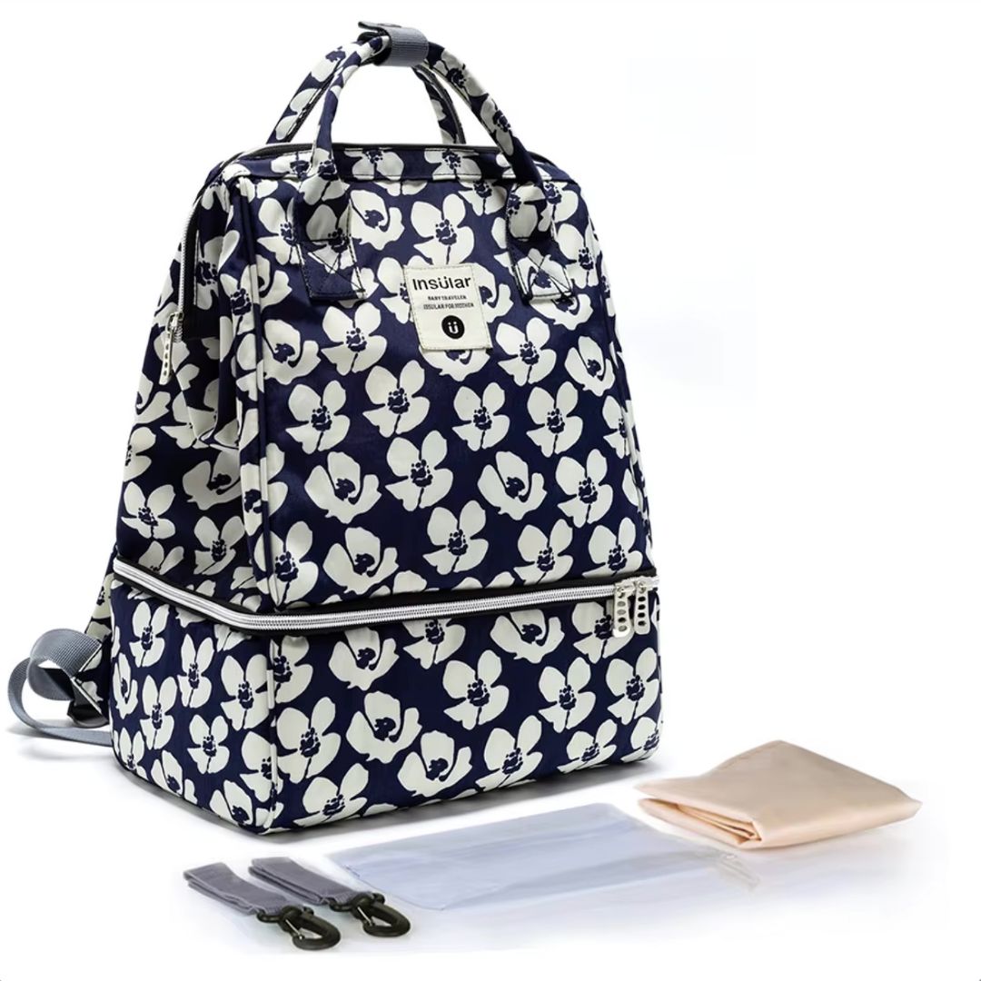 Mama Rucksack in blumenmuster hell