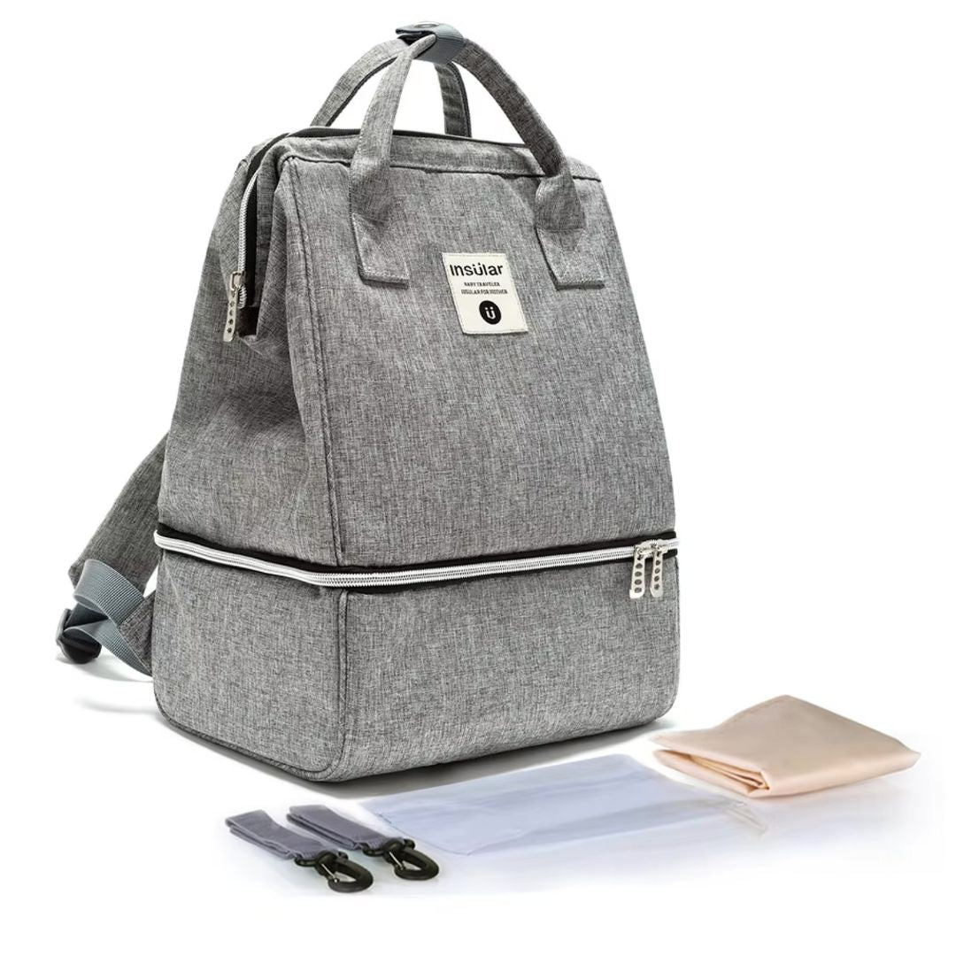 Mama Rucksack in grau
