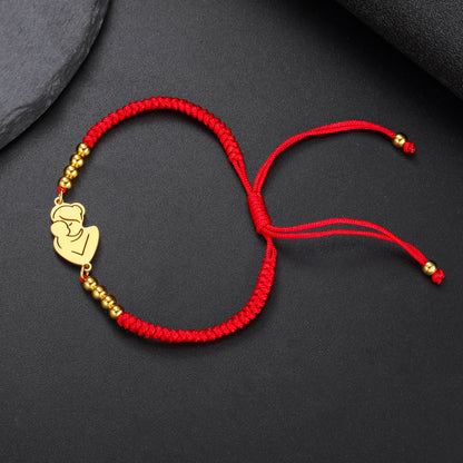 Mutter und Kind Armband in rot