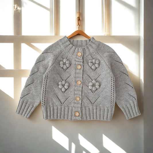 Strickjacke aus baumwolle handgemachte bälle