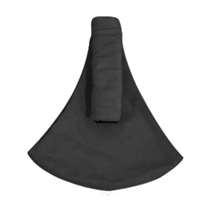 Schwarze verstellbare Hüfttrage ab 9 Monate – minimalistische Babytrage für seitliches Tragen, rückenschonend und kompakt.