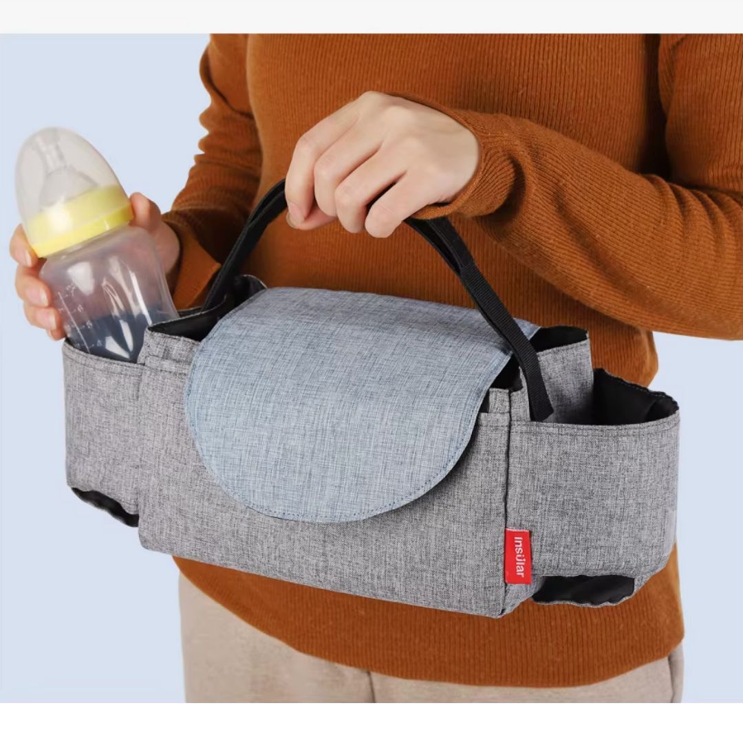 Wickeltasche - Aufbewahrungstasche in grau