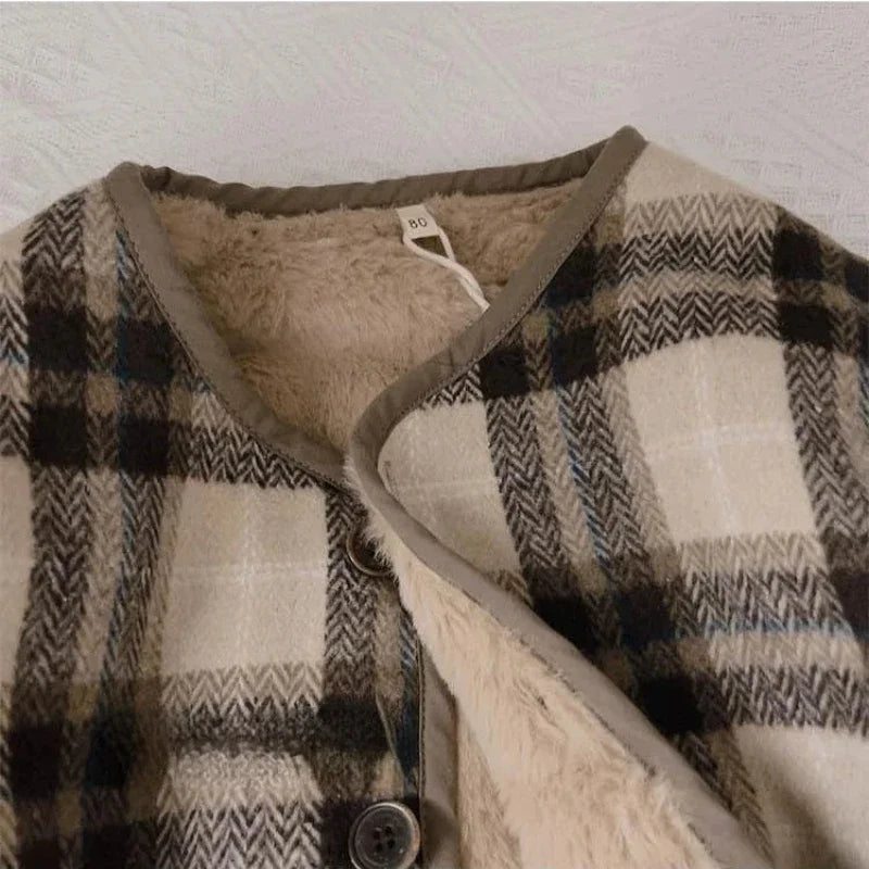 Übergangsjacke mit Teddyfell in grau 